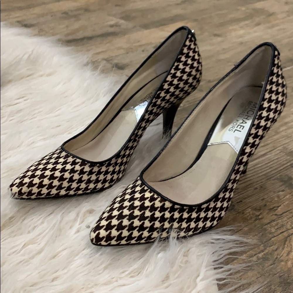 MICHAEL Michael Kors Houndstooth Haircalf Heels
